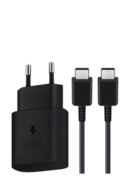 Samsung Netzteil USB Type-C Schnelllader 25W & Ladekabel USB Type-C Black, 3A, EP-T2510XBEGEU