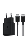 Samsung Netzteil USB Type-C Schnelllader 25W & Ladekabel USB Type-C Black, 3A, EP-T2510XBEGEU