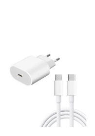 Samsung Power Adapter USB Type-C Fast Charger 25W & Charging Cable USB Type-C White, 3A, EP-T2510XW