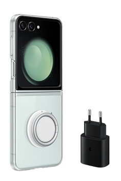 Samsung Starter Pack (Clear Gadget Case & Fast Charger) Transparent, fr Samsung Galaxy Flip5, EF-XF73KKTE