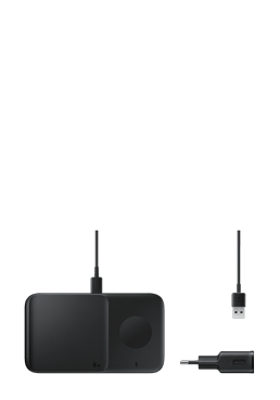 Samsung Wireless Charger Duo 15W inkl. Adapter u. Kabel Black, EP-P5400TB