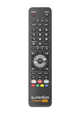 Superior Electronics Freedom Remote Control - universelle programmierbare Fernbedienung Black, SUPTUB003