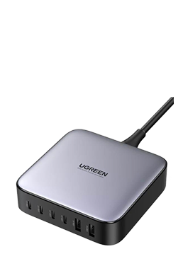 UGREEN 200W GaN Tech Nexode Desktop Fast Charger, 2x USB-A & 4x USB-C Black